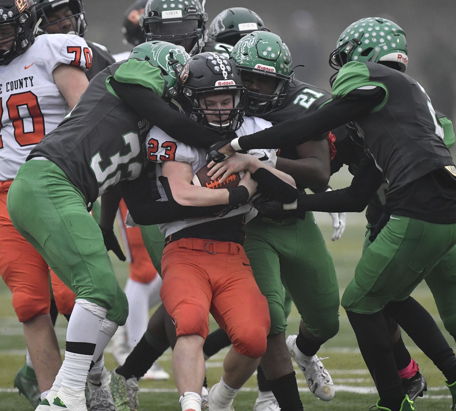 St. Mary’s vs Platte County in Class 4 Missouri state semifinal football game